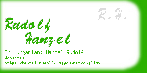 rudolf hanzel business card